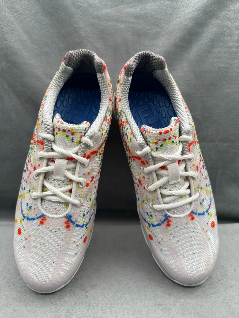FootJoy emPower Spikeless Golf Shoes Women’s Size 7.5 Paint Splatter Multicolor